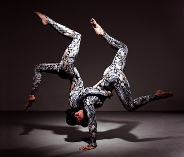 Lisa Whitmore and Sally Miller as Kurve acrobatics.